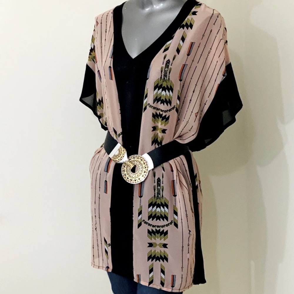 Hommage Southwestern Print Shear Tunic